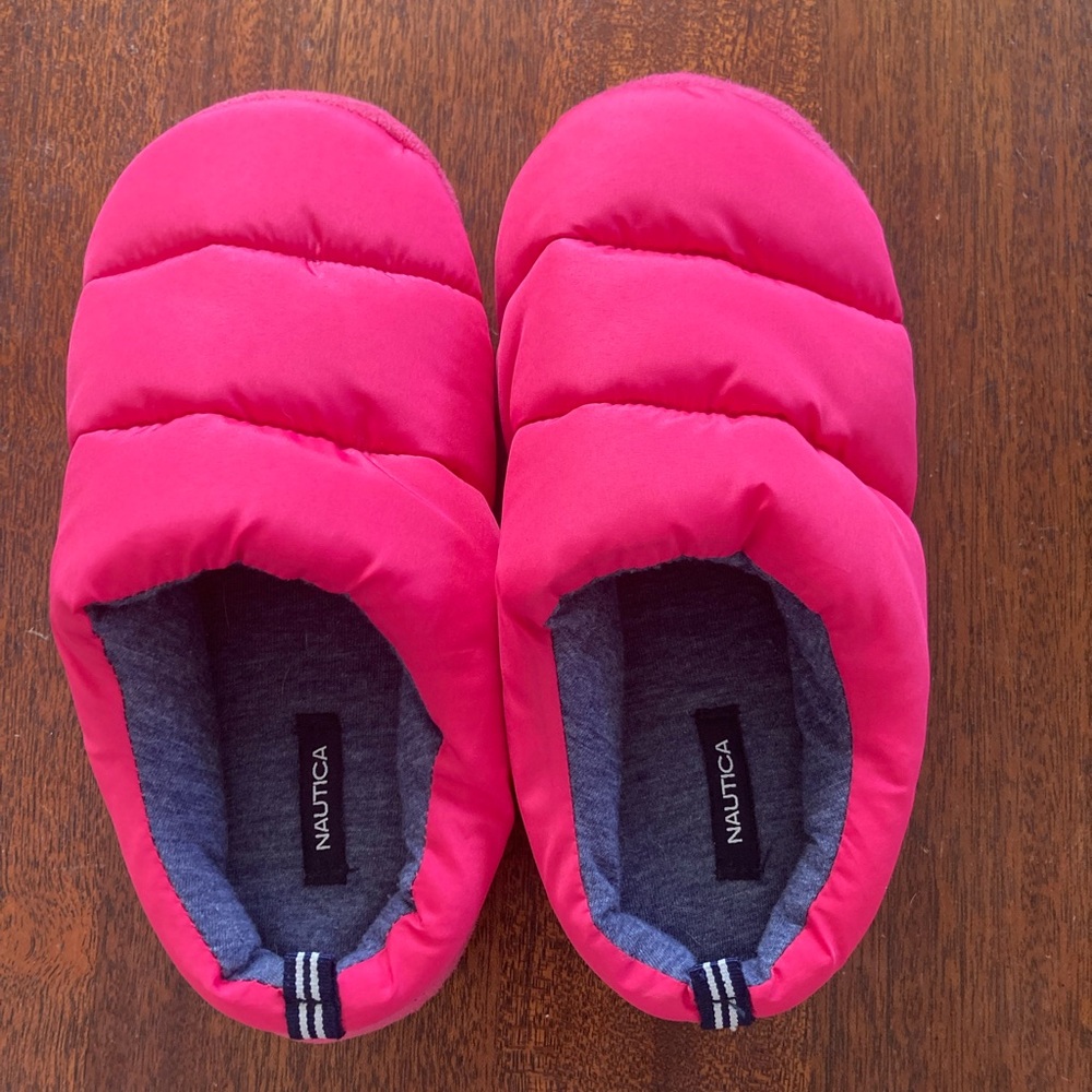 Nautica Bright Pink Quilted Slippers